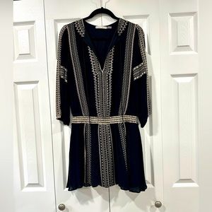 Alice and Olivia Black Drop Waist Dress in Size 6
